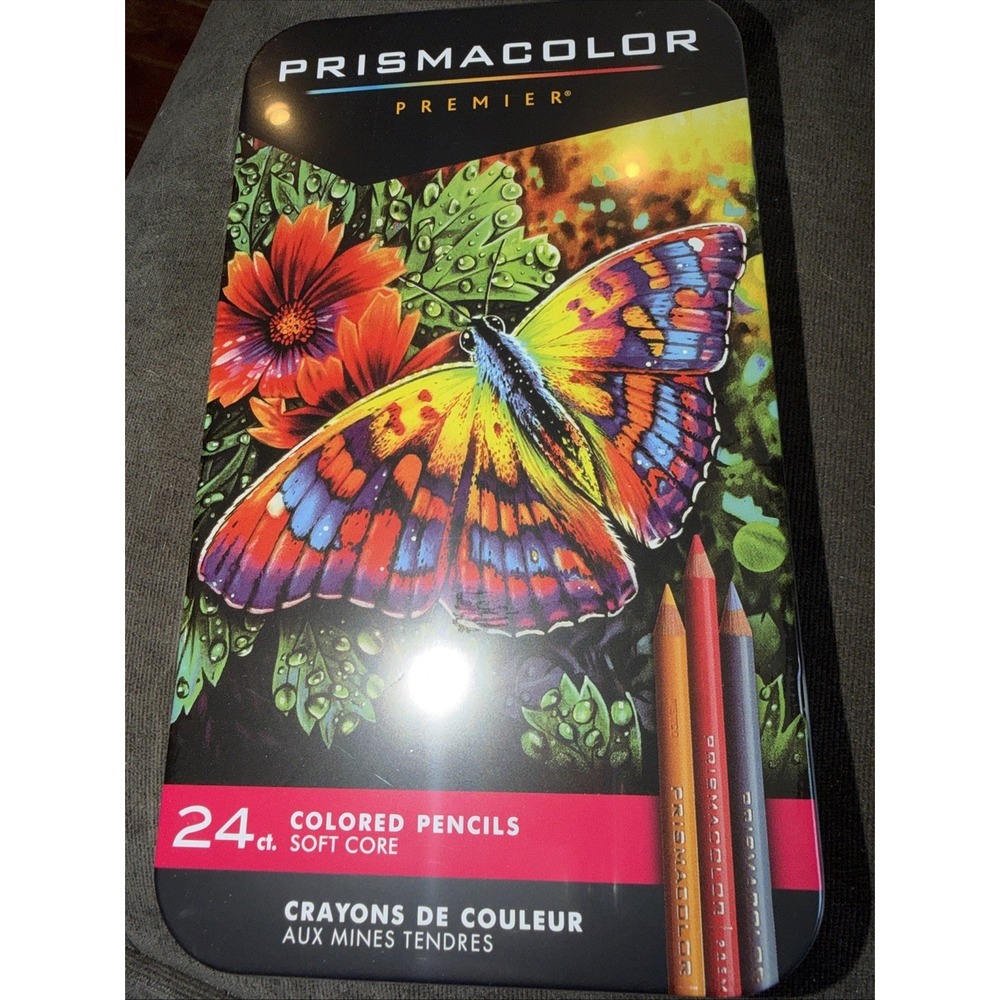 Prismacolor Premier Colored Pencils, Soft Core, Assorted Colors, 24 Count - Dura
